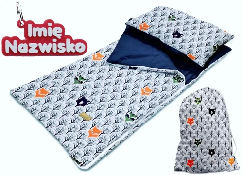 Spiworek-do-przedszkola-140x75-z-workiemlesne-zwierzatka zawieszka.webp